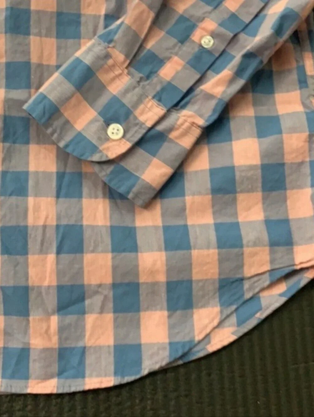 J. Crew Classic Flex Washed Gingham Plaid Button Shirt Men's Medium Pink Blue